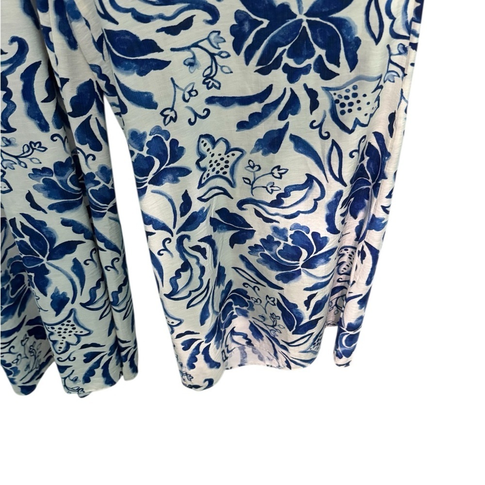 1.STATE Floral Blue and White Jumpsuit - Picture 8 of 9
